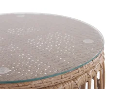 Set da giardino con tavolo 4 posti RAVELLO Rattan sintetico (PE) Naturale