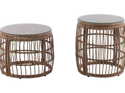 Set da giardino con tavolo 4 posti RAVELLO Rattan sintetico (PE) Naturale