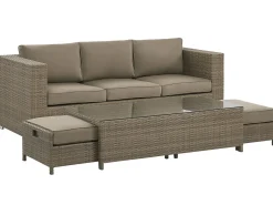 Set da giardino con tavolo 5 posti BELLUNO Rattan sintetico (PE) Marrone