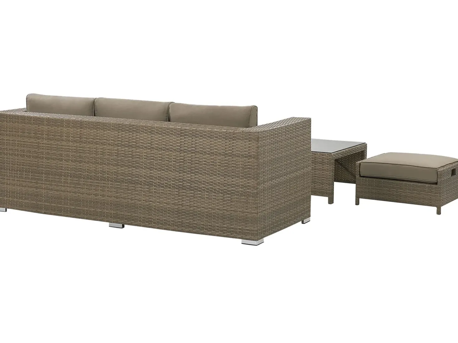 Set da giardino con tavolo 5 posti BELLUNO Rattan sintetico (PE) Marrone