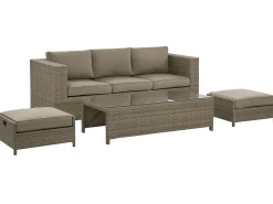 Set da giardino con tavolo 5 posti BELLUNO Rattan sintetico (PE) Marrone