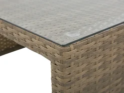 Set da giardino con tavolo 5 posti BELLUNO Rattan sintetico (PE) Marrone