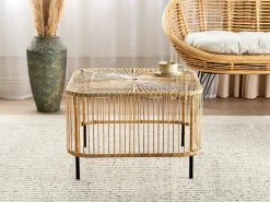 Set da giardino con tavolo 3 posti MARATEA/CESENATICO Rattan Naturale