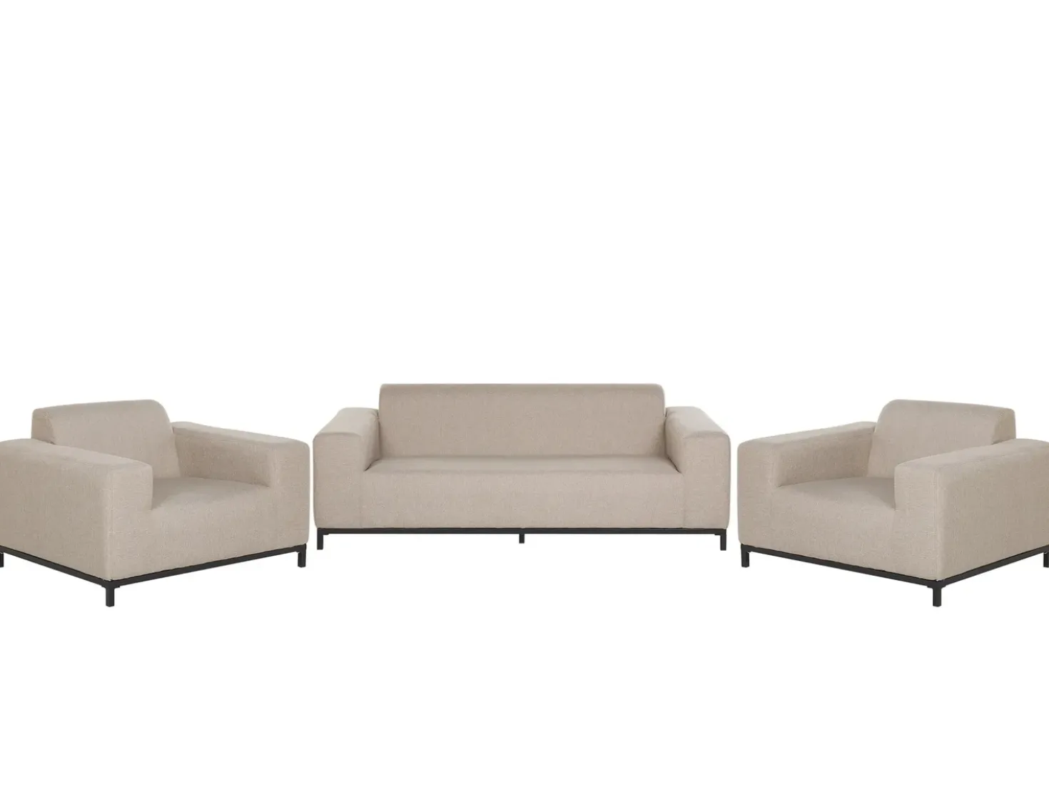 Set da giardino con tavolo 5 posti ROVIGO Beige