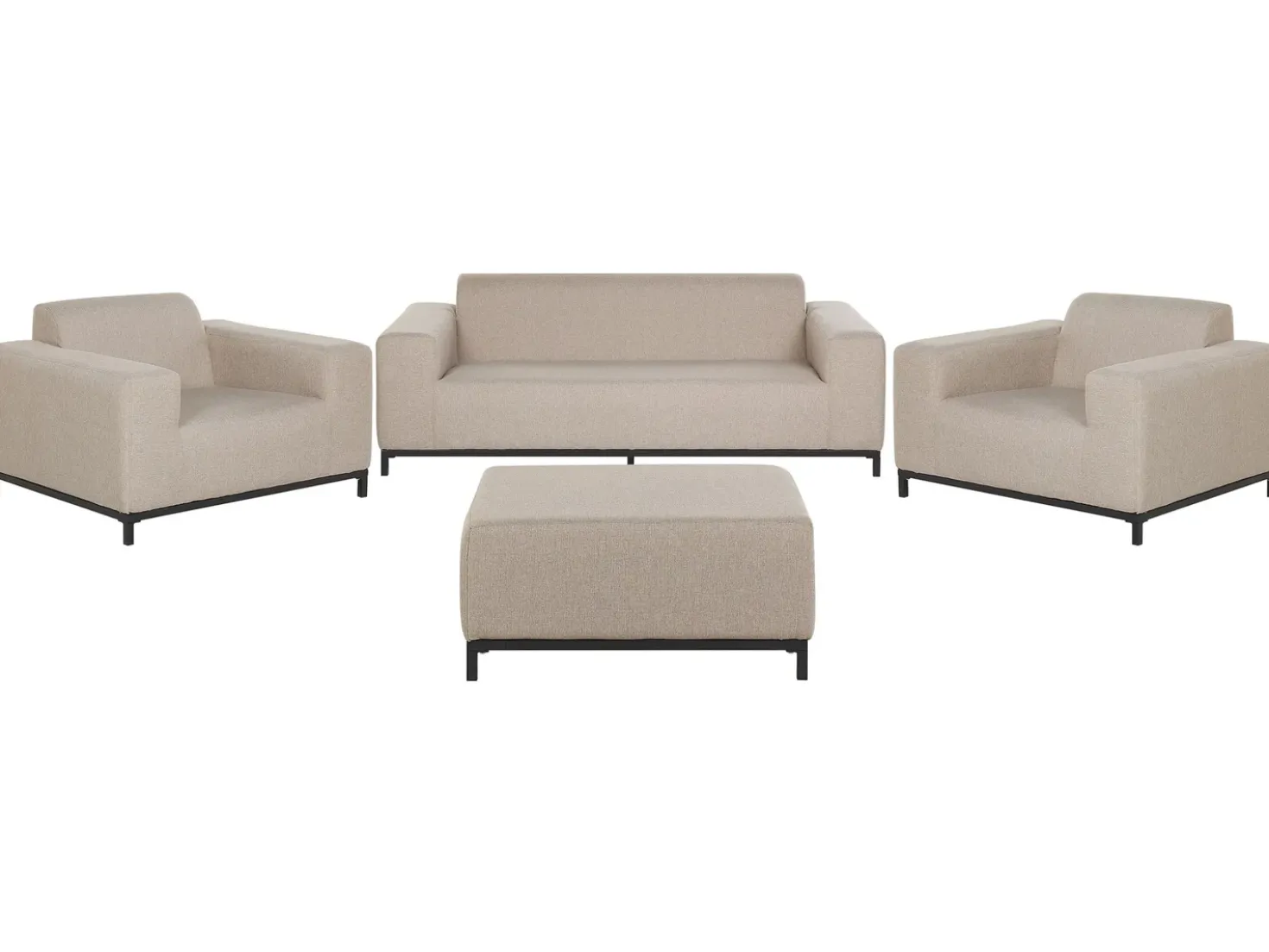 Set da giardino con tavolo 5 posti ROVIGO Beige