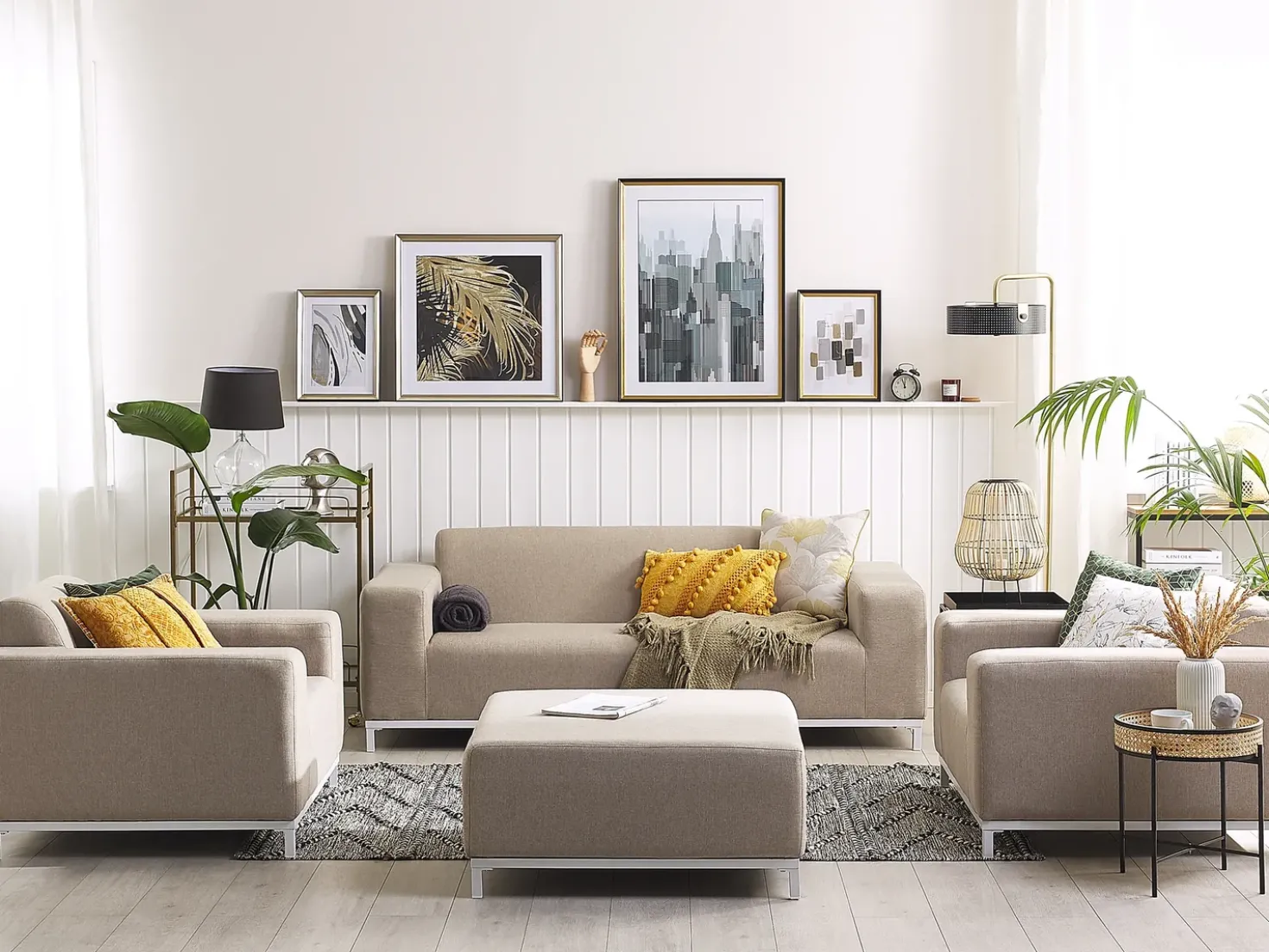 Set da giardino con tavolo 5 posti ROVIGO Beige