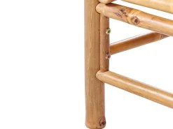 Set da giardino con tavolo 5 posti CERRETO Lato Sinistro Bambù Bianco sporco