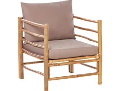 Set da giardino con tavolo 4 posti CERRETO Bambù Tortora