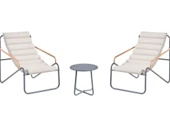 Set da giardino con tavolo 2 posti PASTO Metallo Grigio scuro
