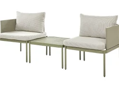 Set da giardino con tavolo 2 posti TERRACINA Metallo Verde oliva