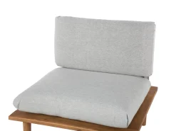 Set da giardino con tavolo 4 posti FRASCATI Modulare Legno di acacia certificato Grigio chiaro
