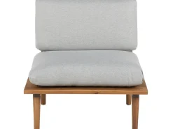 Set da giardino con tavolo 4 posti FRASCATI Modulare Legno di acacia certificato Grigio chiaro
