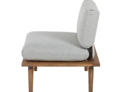 Set da giardino con tavolo 4 posti FRASCATI Modulare Legno di acacia certificato Grigio chiaro