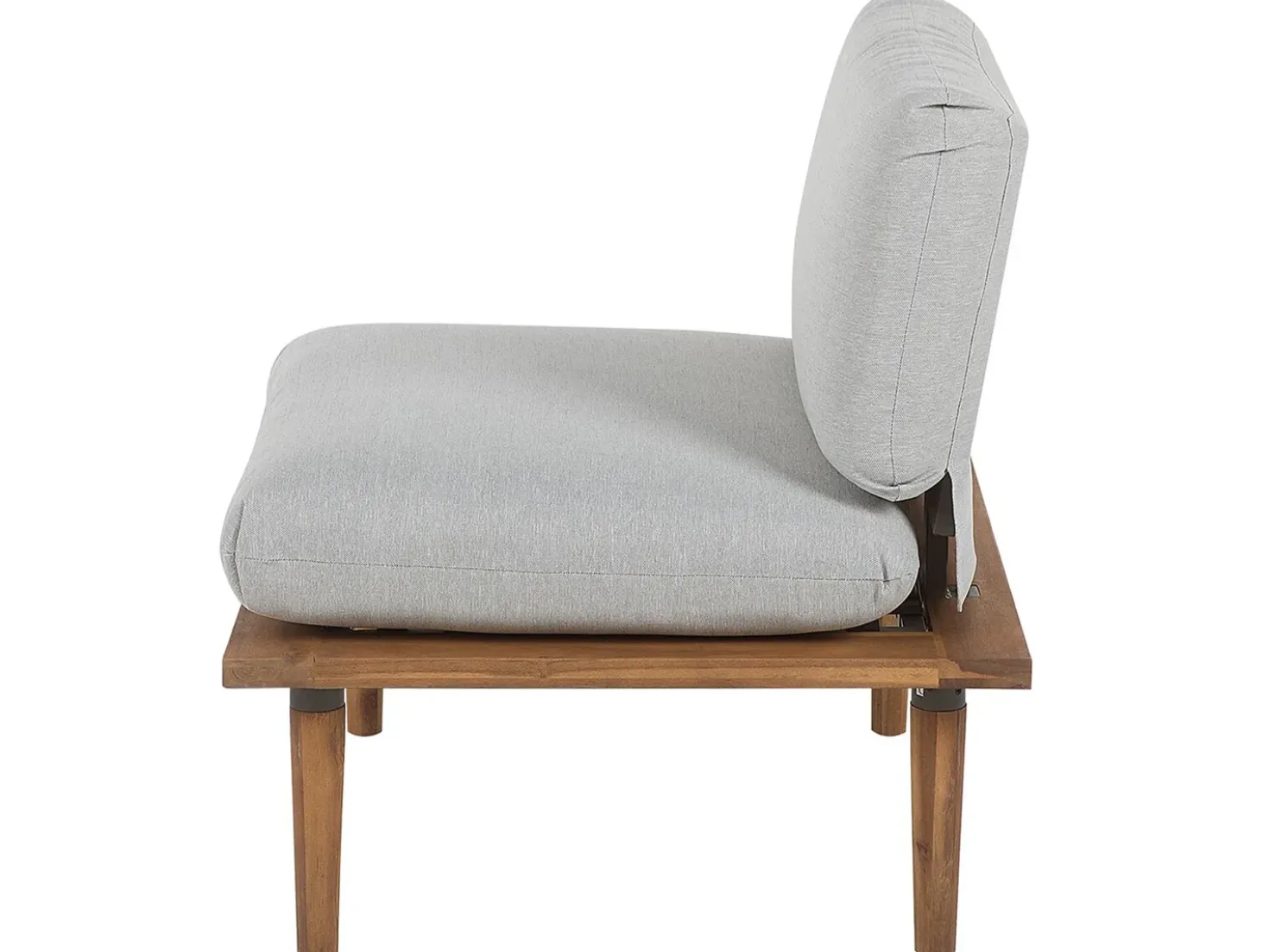 Set da giardino con tavolo 4 posti FRASCATI Modulare Legno di acacia certificato Grigio chiaro