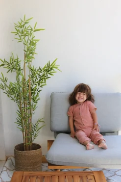 Set da giardino con tavolo 4 posti FRASCATI Modulare Legno di acacia certificato Grigio chiaro