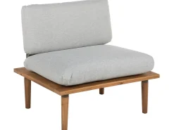 Set da giardino con tavolo 4 posti FRASCATI Modulare Legno di acacia certificato Grigio chiaro