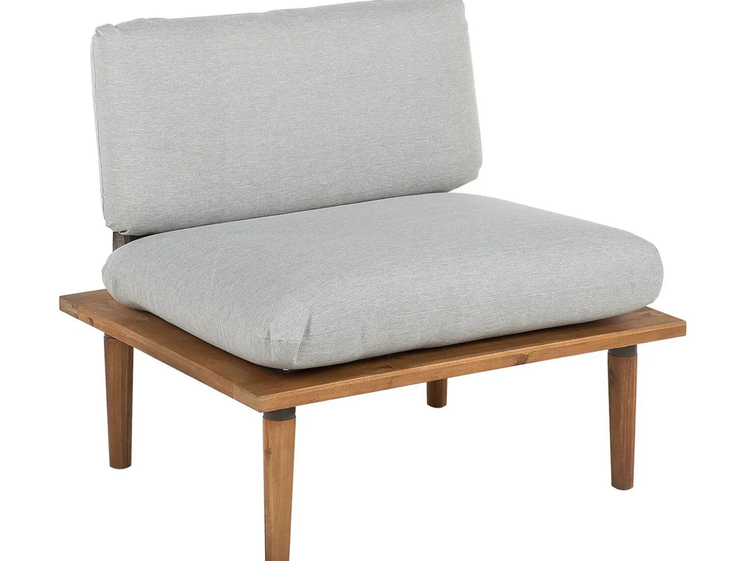 Set da giardino con tavolo 4 posti FRASCATI Modulare Legno di acacia certificato Grigio chiaro