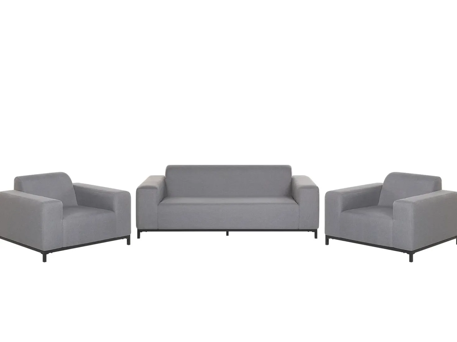 Set da giardino con tavolo 5 posti ROVIGO Grigio