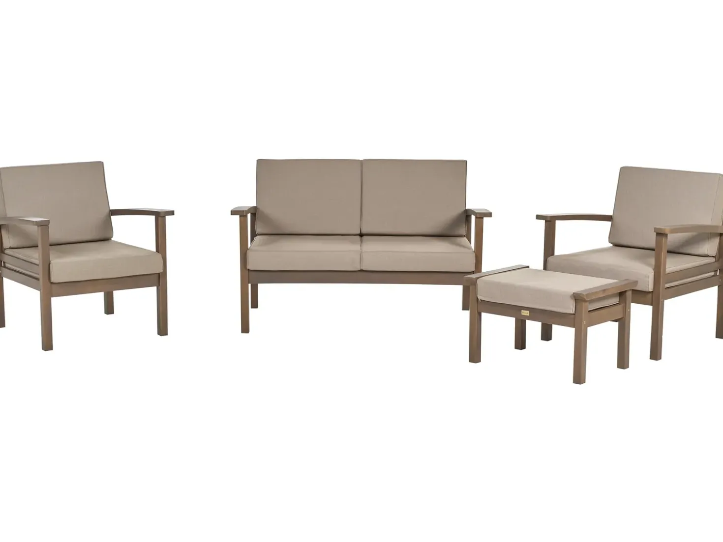 Set da giardino con tavolo 4 posti MANILA Legno d'acacia Marrone scuro