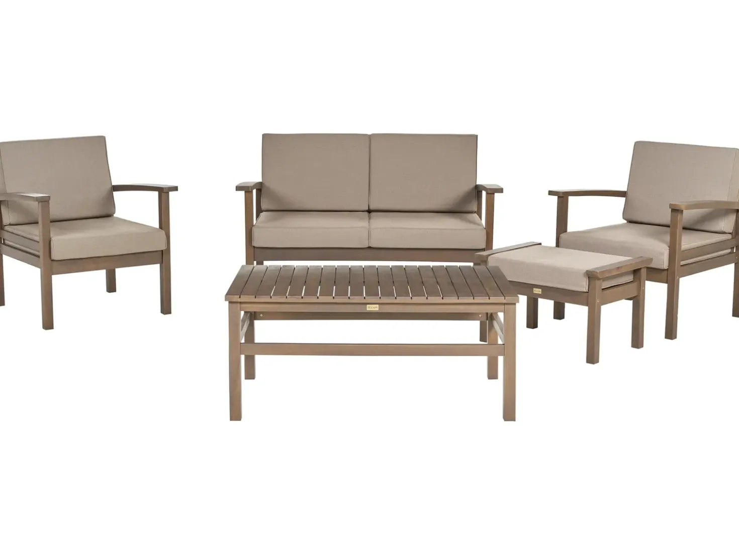Set da giardino con tavolo 4 posti MANILA Legno d'acacia Marrone scuro