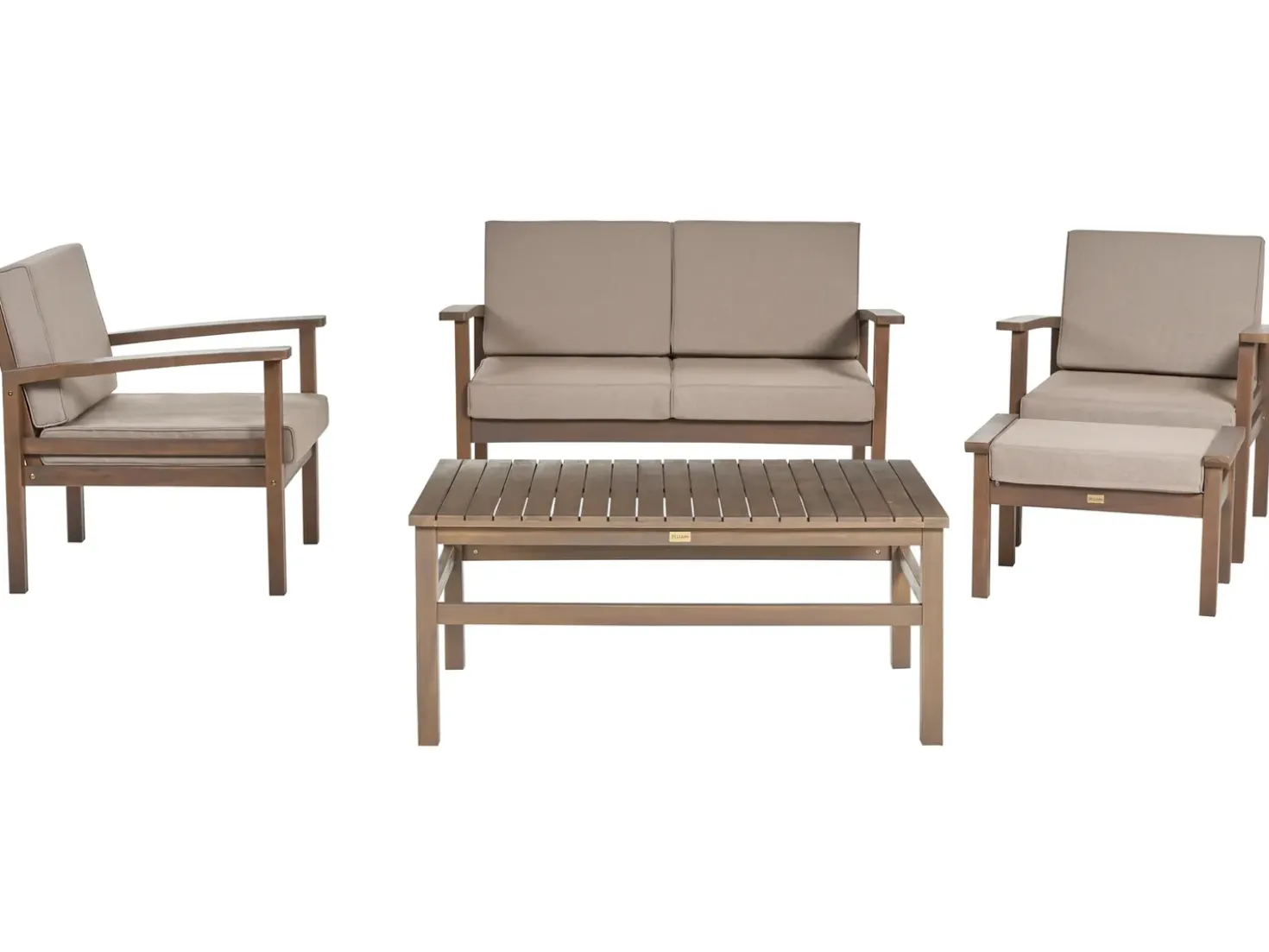 Set da giardino con tavolo 4 posti MANILA Legno d'acacia Marrone scuro