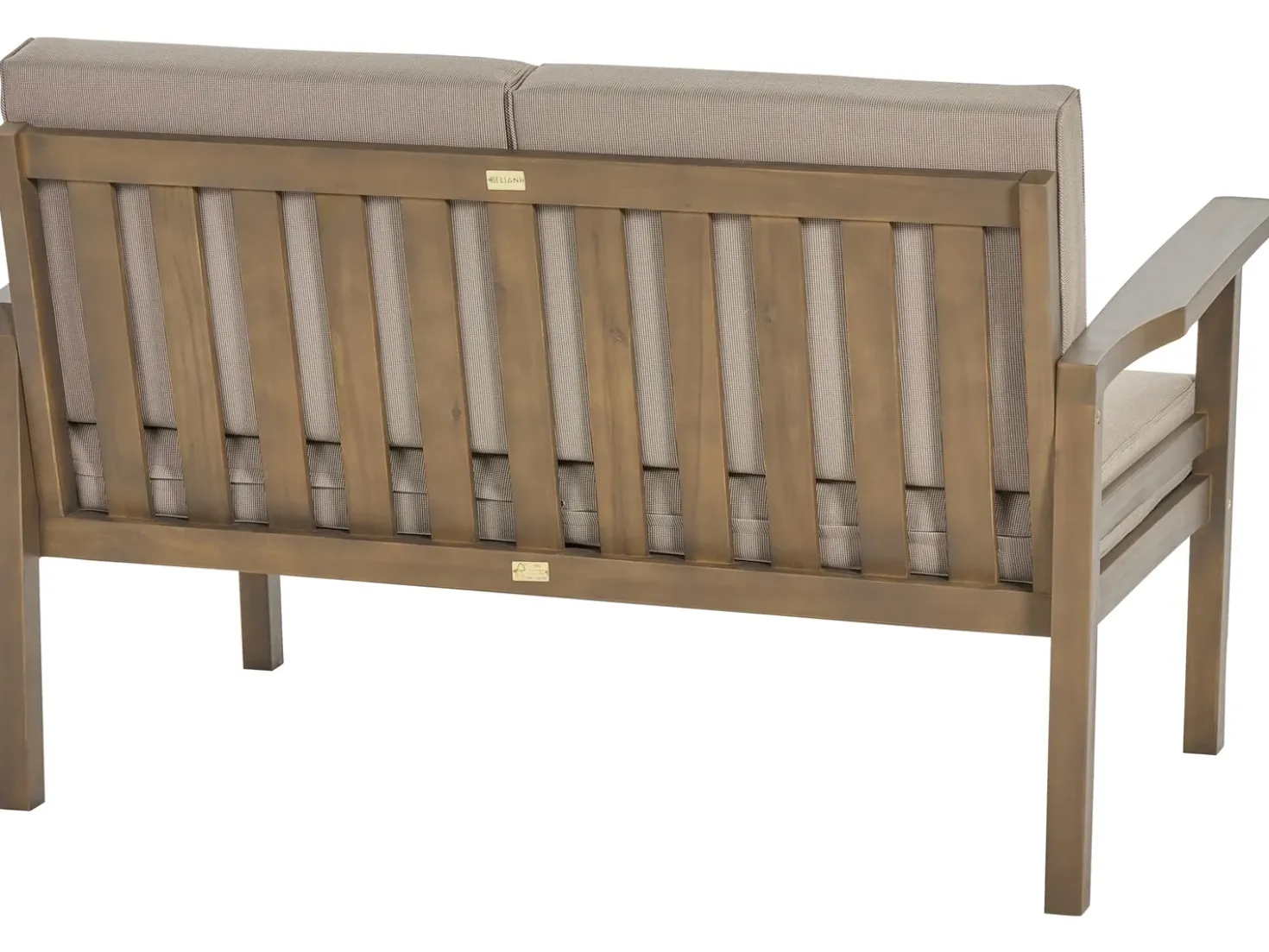 Set da giardino con tavolo 4 posti MANILA Legno d'acacia Marrone scuro