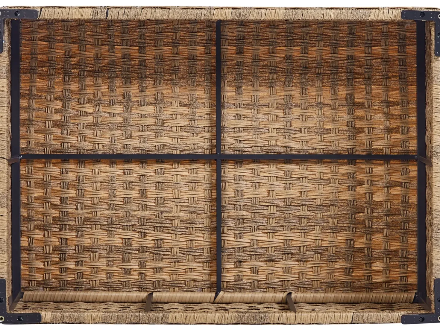 Set da giardino con tavolo 8 posti XXL Lato destro Modulare Rattan sintetico (PE) Marrone chiaro