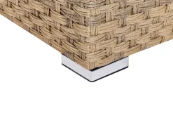 Set da giardino con tavolo 8 posti XXL Lato destro Modulare Rattan sintetico (PE) Marrone chiaro