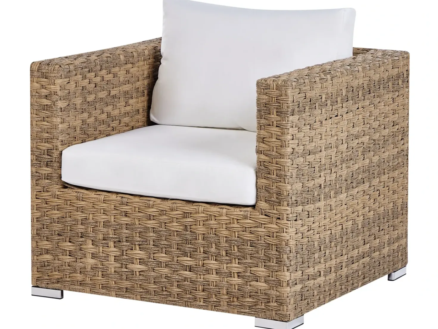 Set da giardino con tavolo 8 posti XXL Lato destro Modulare Rattan sintetico (PE) Marrone chiaro