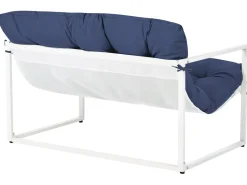 Set da giardino con tavolo 4 posti GARDA Metallo Blu