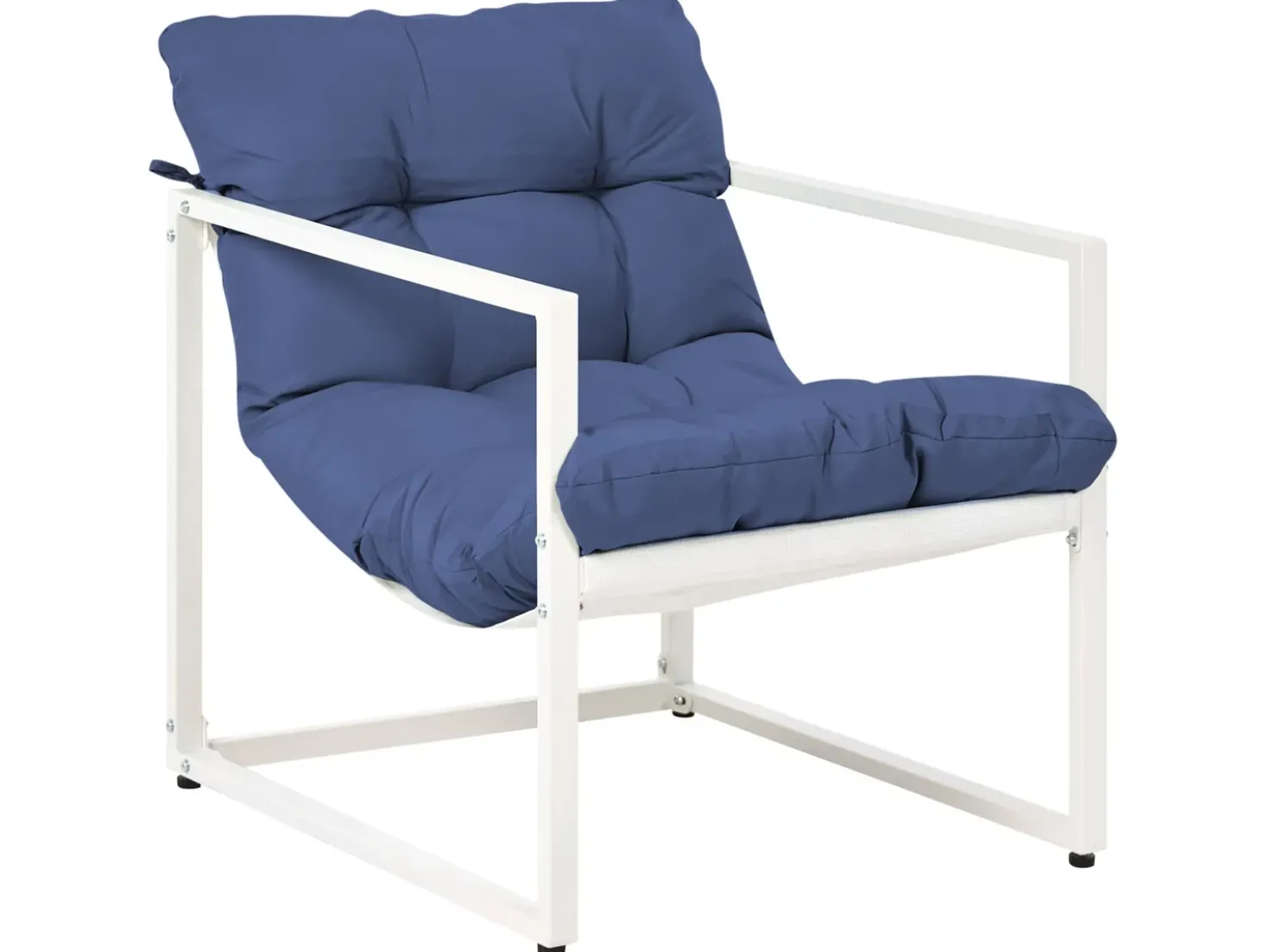 Set da giardino con tavolo 4 posti GARDA Metallo Blu
