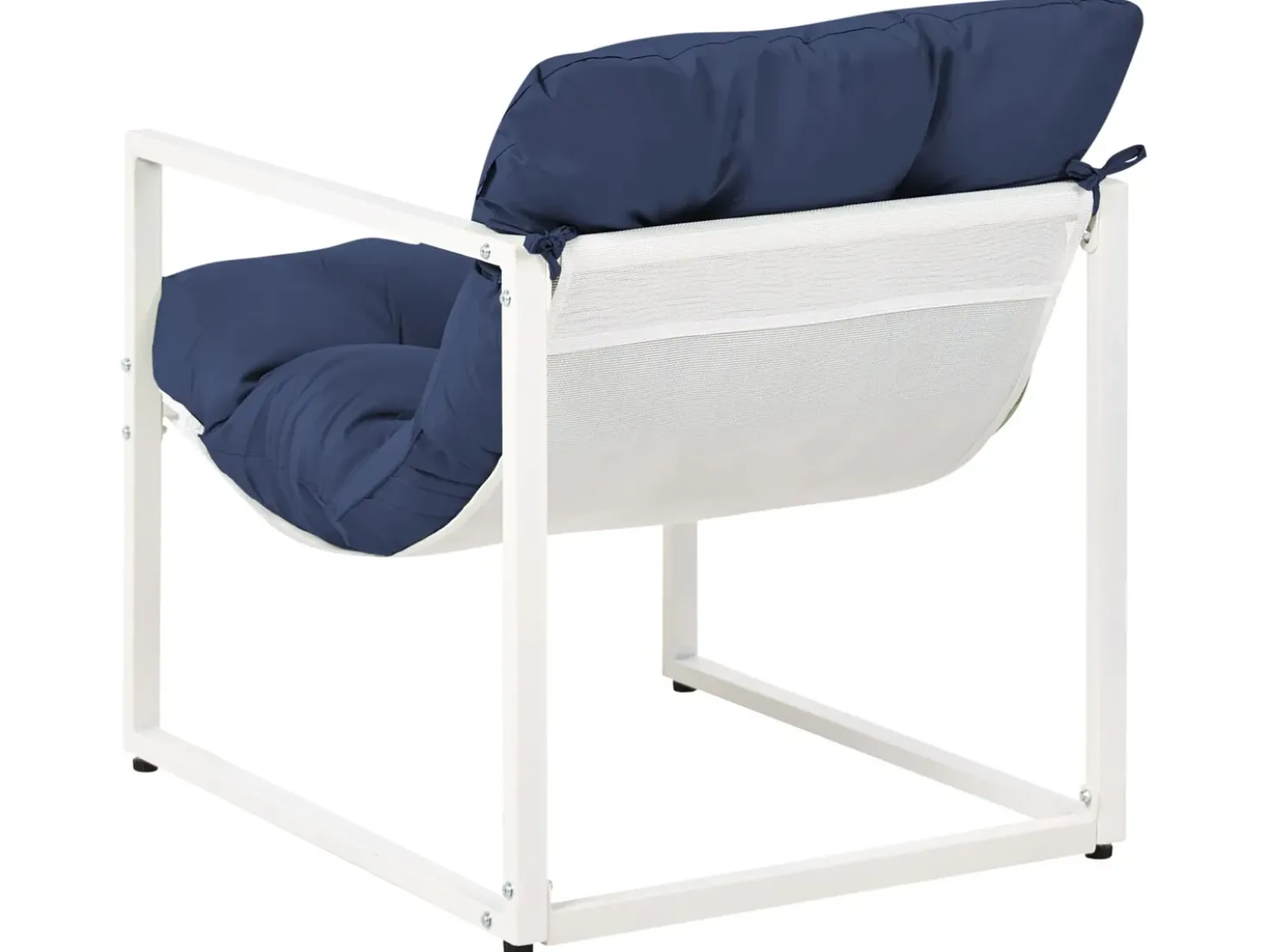 Set da giardino con tavolo 4 posti GARDA Metallo Blu