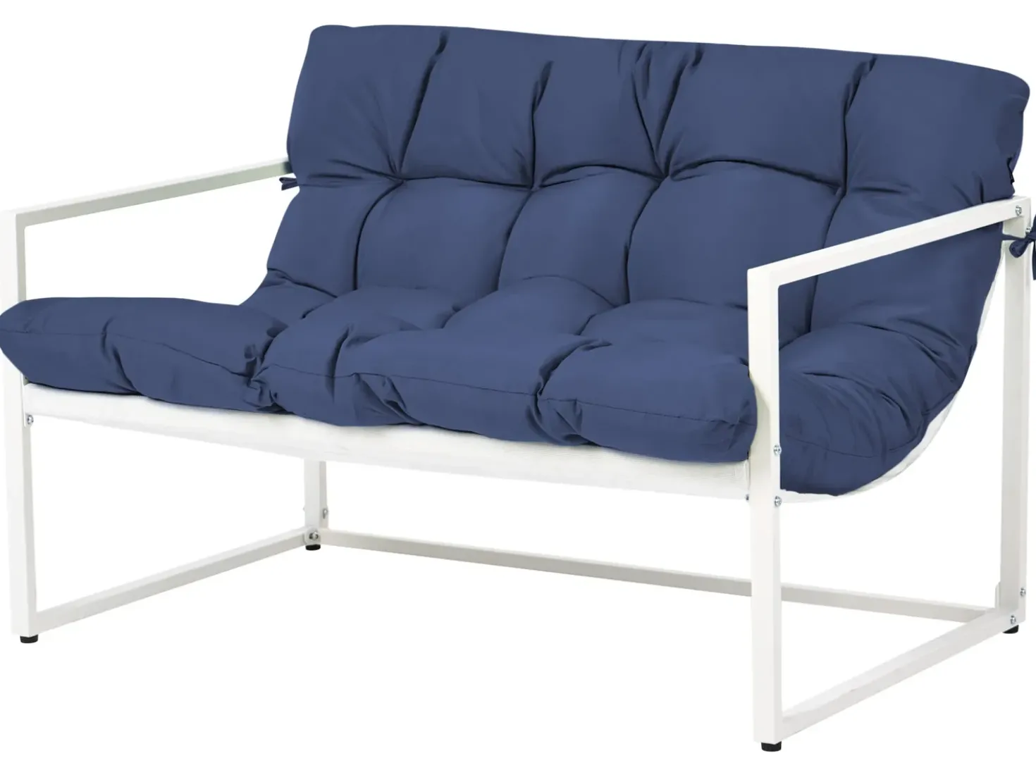 Set da giardino con tavolo 4 posti GARDA Metallo Blu