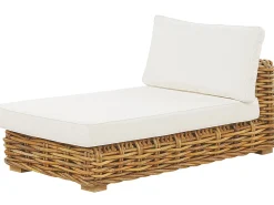 Set da giardino con tavolo 4 posti VARALLO Lato destro Modulare Rattan Naturale