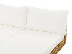Set da giardino con tavolo 4 posti VARALLO Lato destro Modulare Rattan Naturale