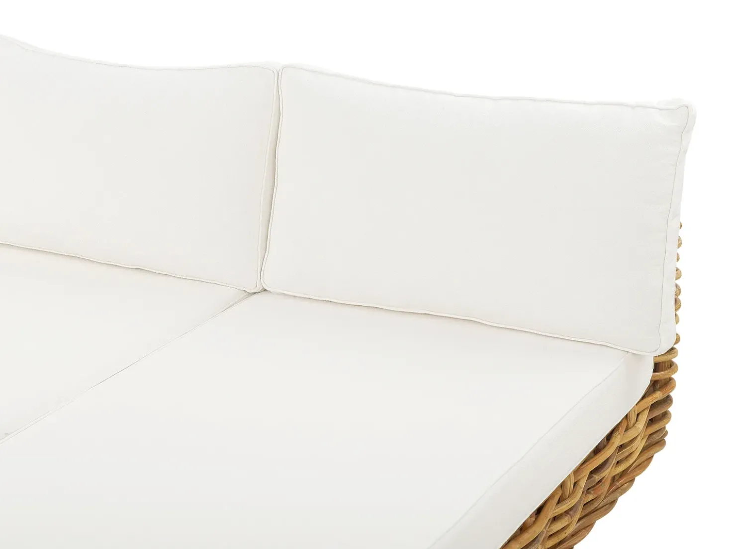 Set da giardino con tavolo 4 posti VARALLO Lato destro Modulare Rattan Naturale
