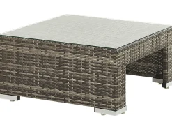 Set da giardino con tavolo 6 posti CORTE Modulare Rattan sintetico (PE) Marrone scuro