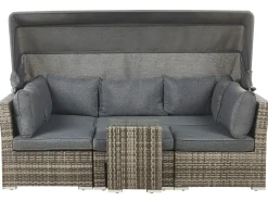 Set da giardino con tavolo 6 posti CORTE Modulare Rattan sintetico (PE) Marrone scuro