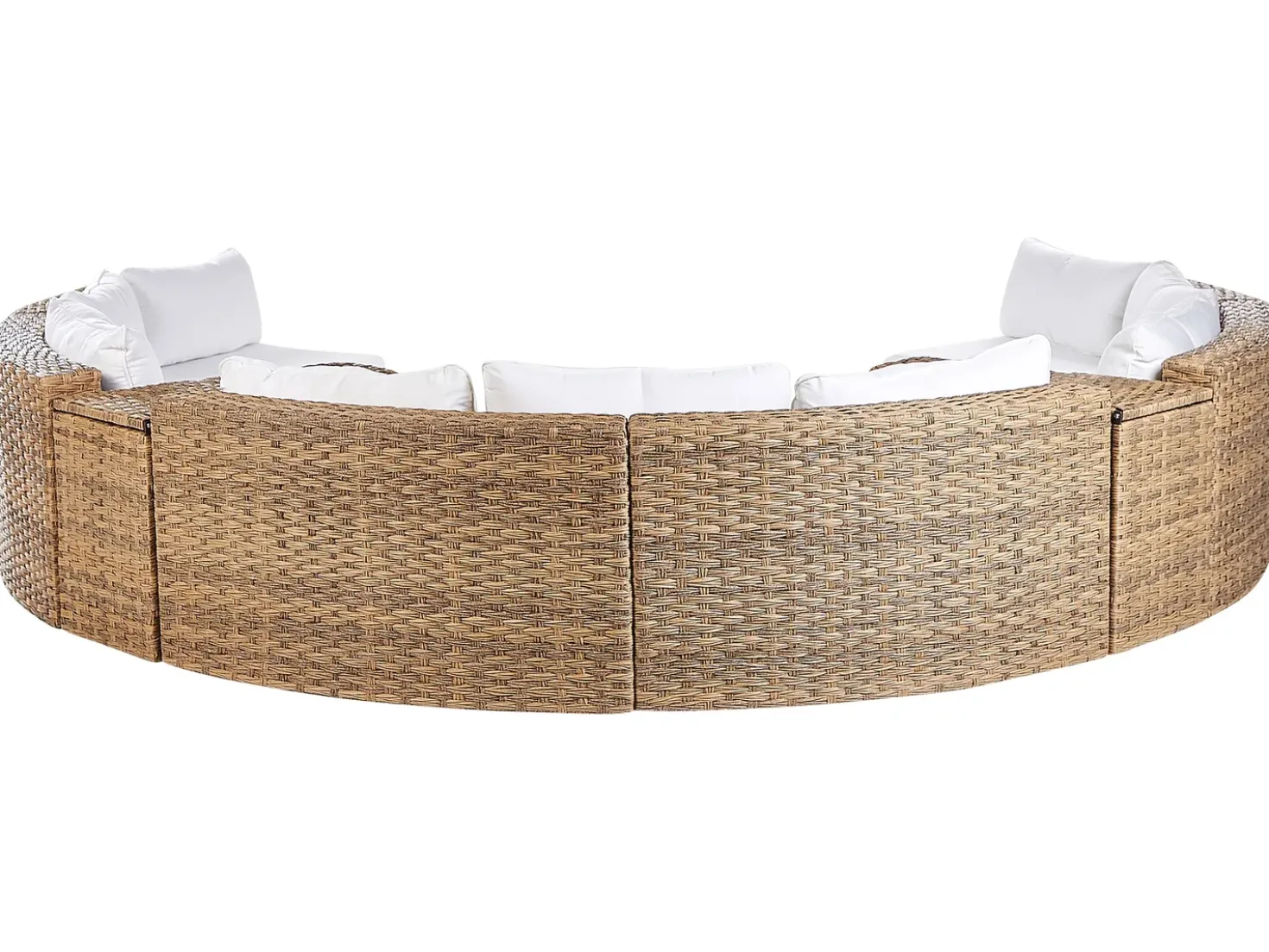 Set da giardino con tavolo 9 posti SEVERO Rattan sintetico (PE) Marrone dorato
