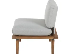 Set da giardino con tavolo 2 posti FRASCATI Modulare Legno di acacia certificato Grigio chiaro