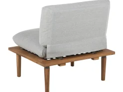 Set da giardino con tavolo 2 posti FRASCATI Modulare Legno di acacia certificato Grigio chiaro