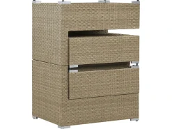 Set da giardino con tavolo 2 posti NOTO Modulare Rattan sintetico (PE) Marrone chiaro