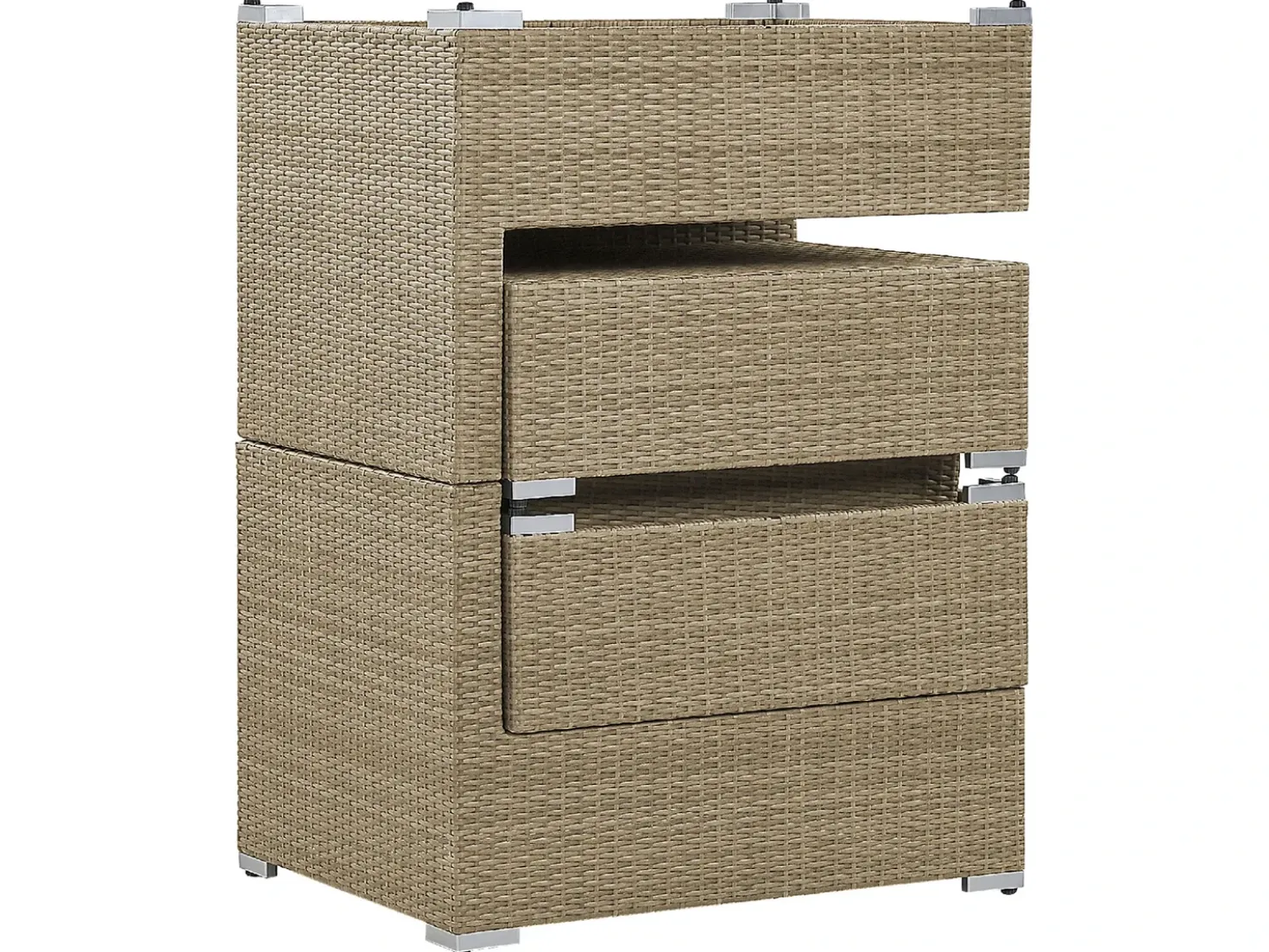 Set da giardino con tavolo 2 posti NOTO Modulare Rattan sintetico (PE) Marrone chiaro