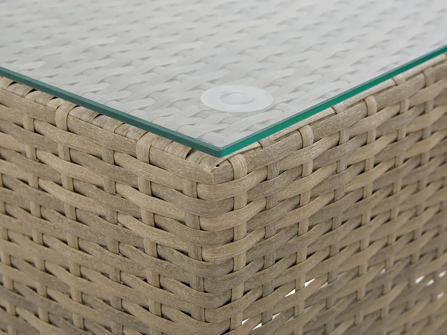 Set da giardino con tavolo 2 posti NOTO Modulare Rattan sintetico (PE) Marrone chiaro