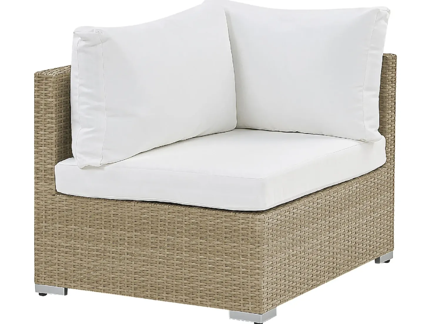 Set da giardino con tavolo 2 posti NOTO Modulare Rattan sintetico (PE) Marrone chiaro
