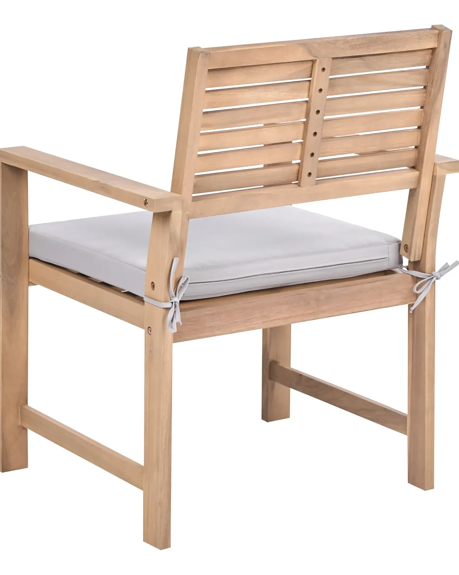 Set da giardino con tavolo 4 posti FIAMES Legno di acacia certificato Grigio