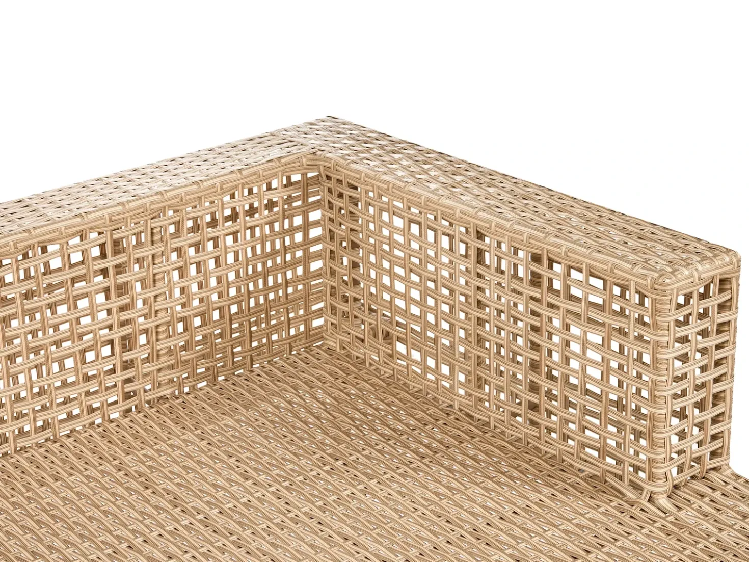 Set da giardino con tavolo 4 posti CALASETTA Lato Sinistro Rattan sintetico (PE) Beige