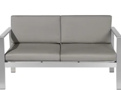 Set da giardino con tavolo 4 posti SALERNO Metallo Grigio scuro