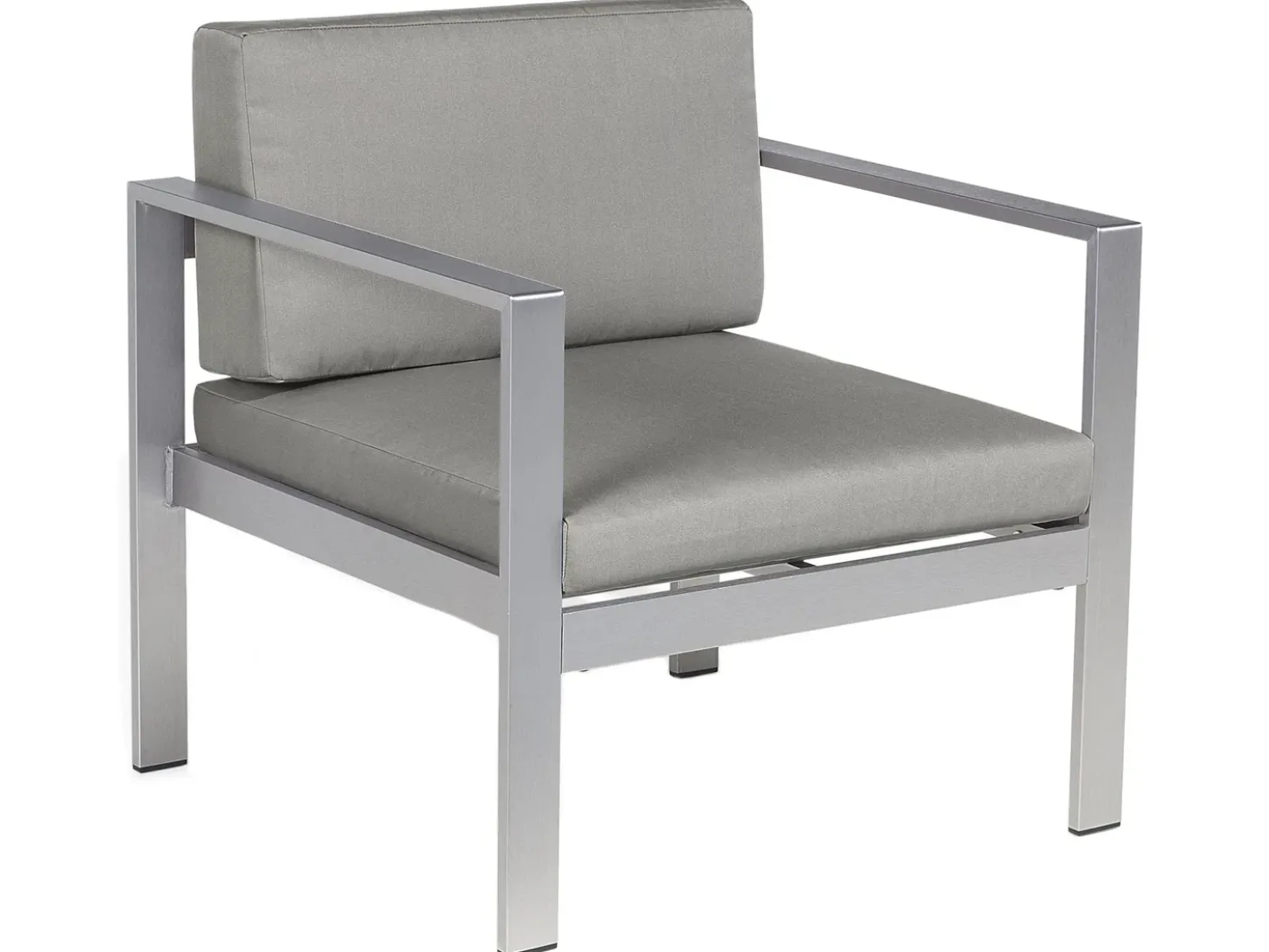 Set da giardino con tavolo 4 posti SALERNO Metallo Grigio scuro