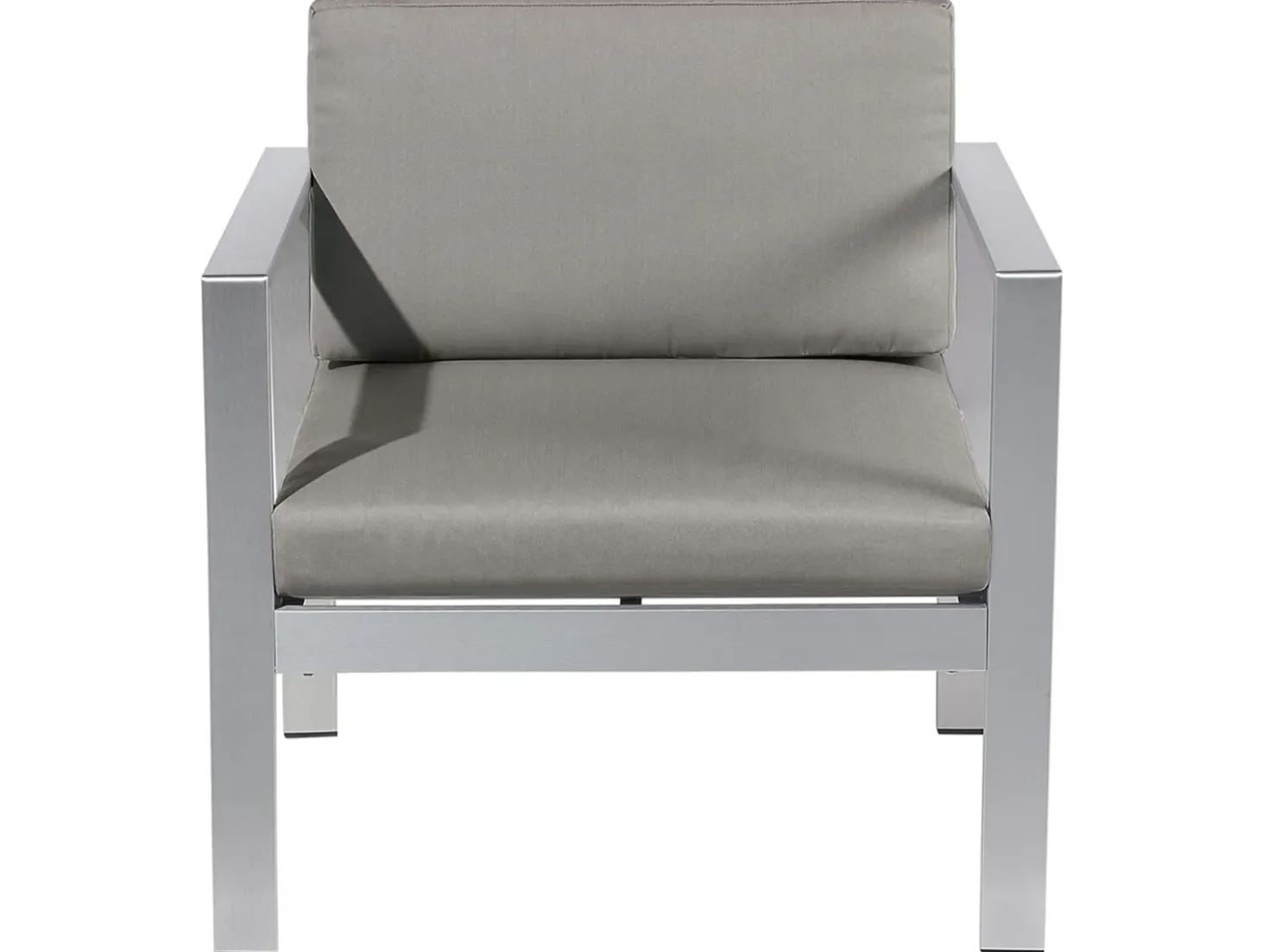 Set da giardino con tavolo 4 posti SALERNO Metallo Grigio scuro